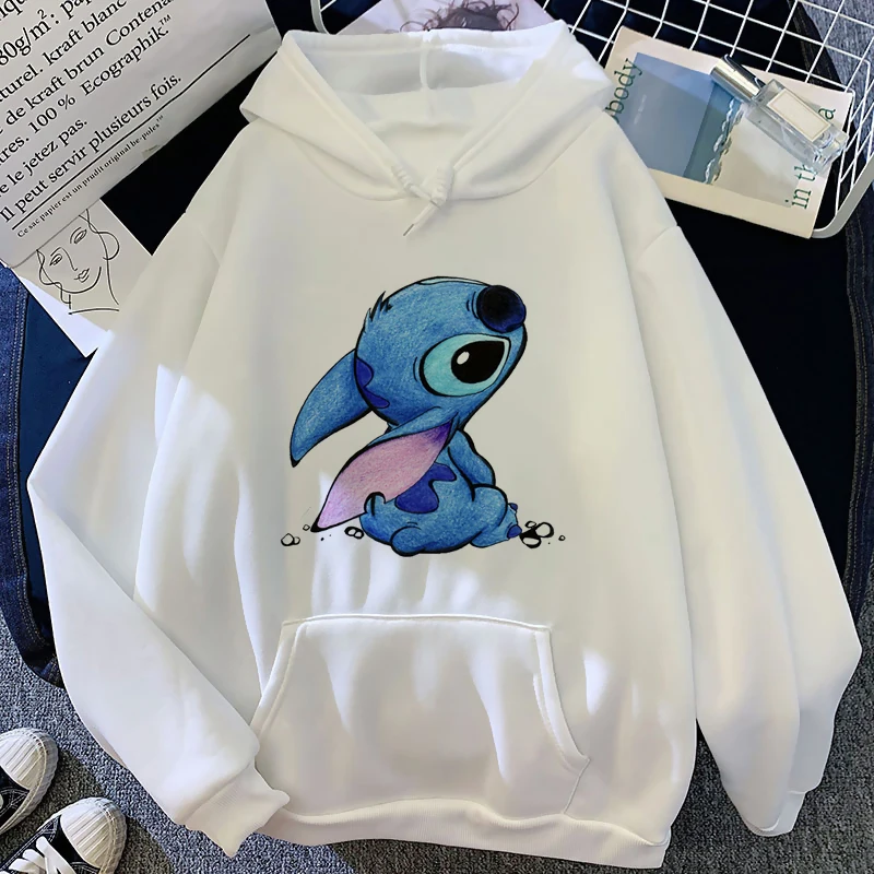 thumbnail image 1 of Disney-Sudadera con capucha de Lilo Stitch para hombre y mujer, ropa de calle con estampado de Anime Kawaii, de Manga corta, 1 of 5