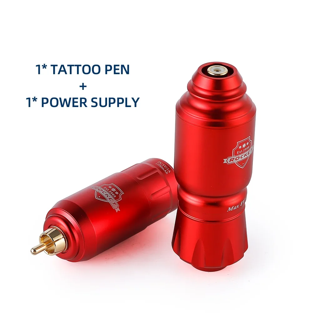 9000RPM Mini Rocket Tattoo Machine Set 1200mAh Wireless Tattoo