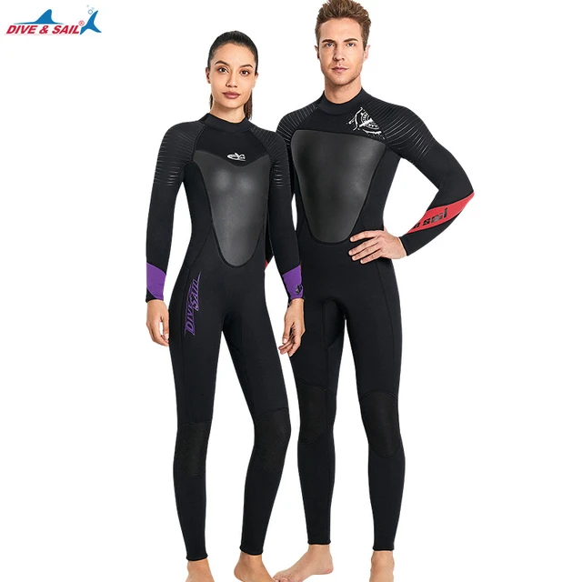 Wetsuit 3mm Neoprene Men Long-sleeved Keep Warm One-piece Diving