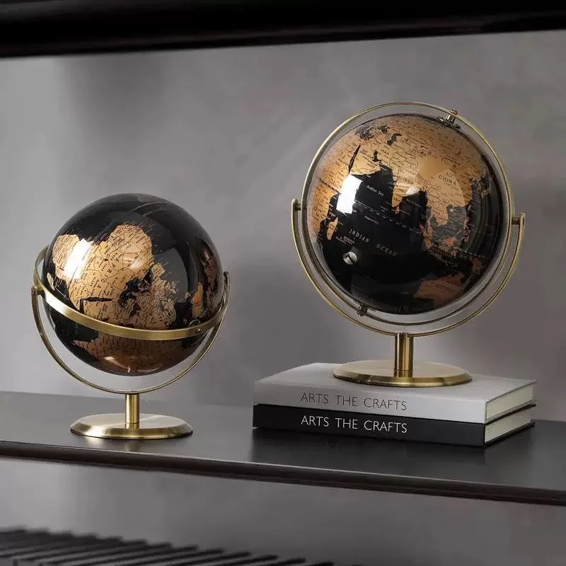 Rotating Metal Globe Decor 4
