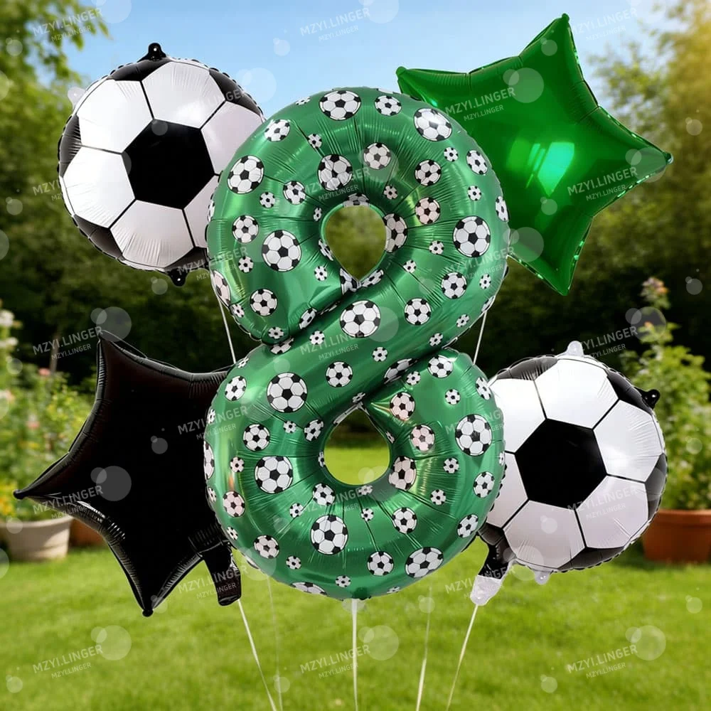 Fußball-Ballon-Set | Fußball-Themen Geburtstagsdekoration für Geburtstagsfeiern, Fußball-Party-Luftballons, Sport-Themen Partyzubehör