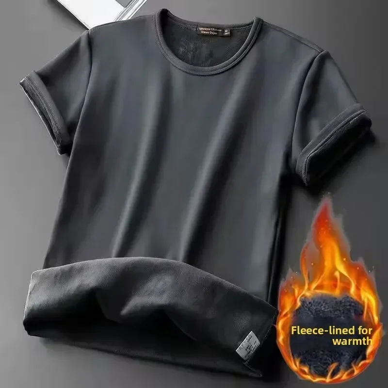 PlatiNum Men's Thickened Fleece T-shirt - Detail View