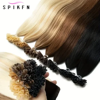 30G Real Human Hair Extensions K-Tip Hair Extensions 12-20inch Hot Fusion Pre-Bonde Hair Light Weight Natural Machine Remy Hair