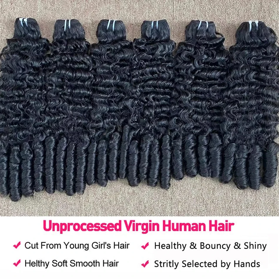 Burmese Curly Bundles Human Hair Unprocessed Virgin Hair Bundles 14A Raw Burmese Curly Human Extensions