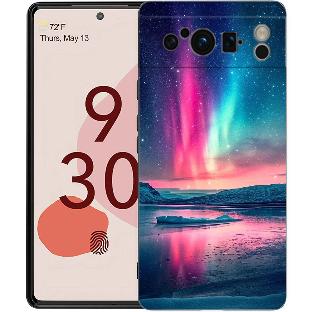 Stunning Northern Lights Soft Shockproof Black Phone Case - TPU Shell