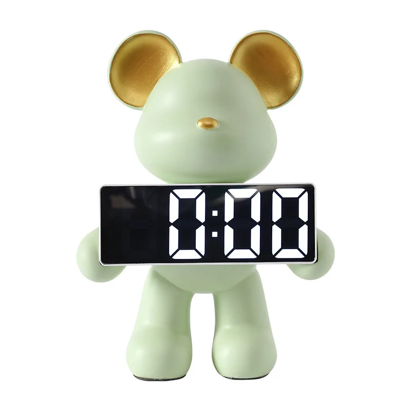 Violent Bear clock decoration creative decorations living room bedroom wine cabinet office desk desktop decoration