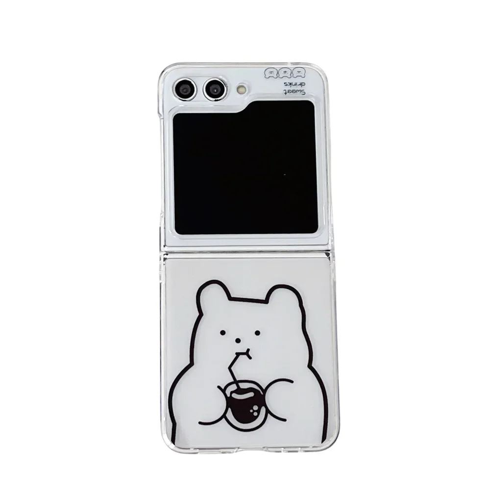 Cute Bear Transparent Pearl Bracelet Case - Cartoon Clear Cover