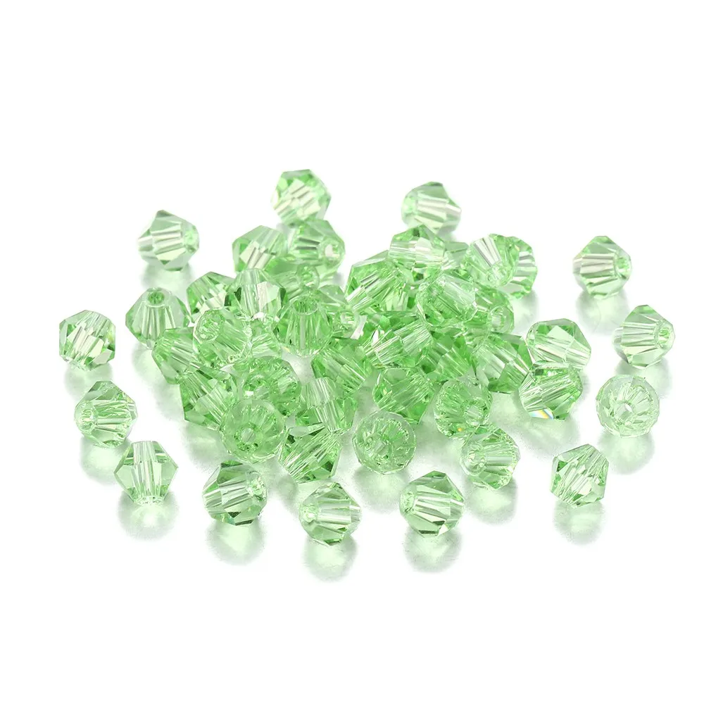 Shimmering AB Glass Bicone Beads – 200Pcs