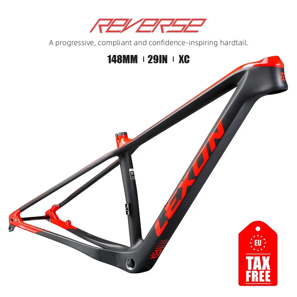 For Racing Bicycle Frame 29 1260g UltraLight Carbon T1000 Boost 148x12mm 15/17/19in Disc Brake Mountain Hardtail Bicycle Frame