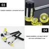 25mm 30mm 40mm Rubber Hammer Double Faced Work Glazing Window Nylon Hammer with Round Head and Non-slip Handle DIY Hand Tool 6