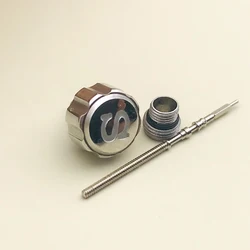 Engraved Screw - in Watch Crown with 'S' Signature - Includes Crown Tube and Stem (Silver)