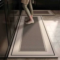 Kitchen Carpet Waterproof Oil-proof Floor Mat Pvc Leather Non-slip Foot Mats Long Strip Home Decoration Rug Alfombra De Cocina 1