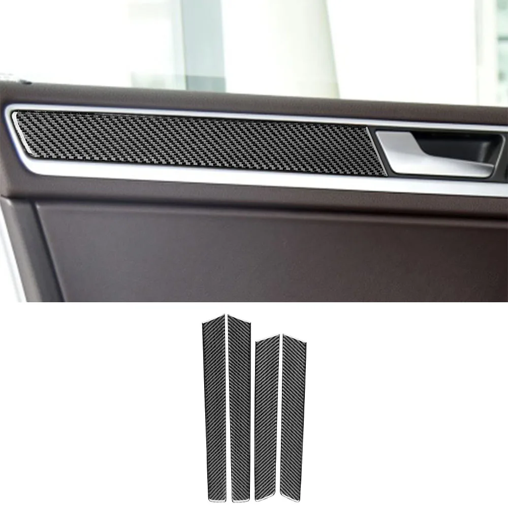 

Декоративная наклейка на дверную панель для Volkswagen Touareg 2011 2012 2013 2014 -2018, аксессуары для интерьера автомобиля, углеродное волокно