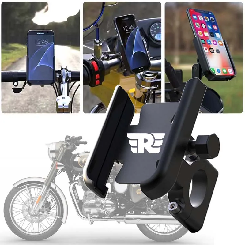 Per Royal Enfield Bullet/Meteor/Classic 350 500 Interceptor 650 Accessori Per Moto Supporto Per Telefono Maniglia Per Specchietto Retrovisore