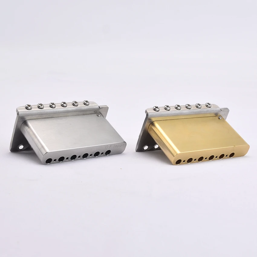 Direita e Esquerda Liga de Titânio Sela e Bloco Pontos Estilo Tremolo Sistema Ponte With10.5mm Aço Inoxidável - Bronze Mão 6 510 - Image 4