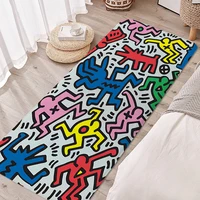 Rug for Bedroom K-Keith Harings Living Room Floor Carpet Anti Slip Entrance Door Doormat Custom Bathroom Mat Home Decorations 1