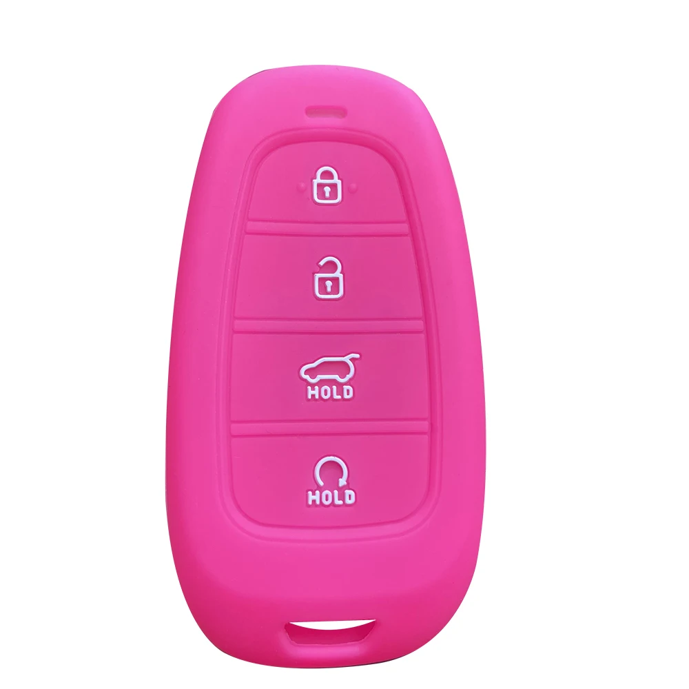 Silicone Car Key Case Cover for Hyundai Santa Fe Tucson NEXO NX4 Atos Prime Solaris i30 Remote Smart Car Accessories key case key case cover car key shell