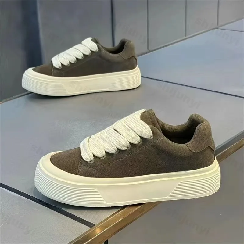 Men Vulcanized Shoes 2025 Autumn Outdoor Fashion Running Shoe Casual Sneaker Thick Sole Anti Slip Sport Shoes Zapatos Hombres - 2