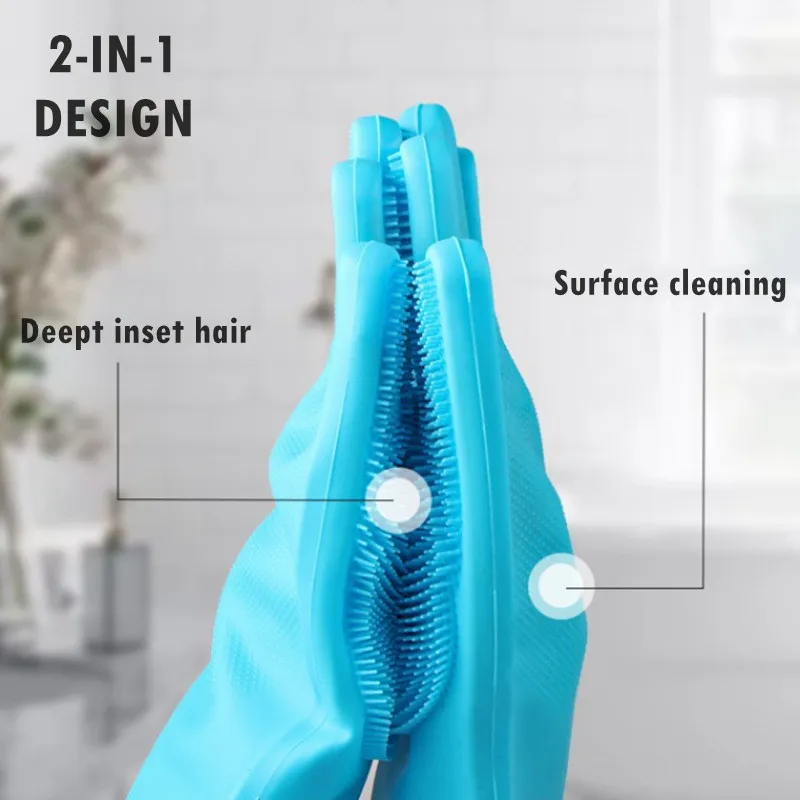 Silicone Gloves Pet Grooming Cleaning Dog Bathing Shampoo Glove Hair Removal Washing Cleaning Tool Cat Hair Scrubber Magic Glove