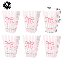 Pink Bow Birthday Party Disposable Tableware & Decor Set (Yellow)