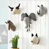 Home Decor Plush Toy Animal Head Wall Hanging Pendant Mural Living Room Bedroom Children's Room 3d Background Wall Decoration 1