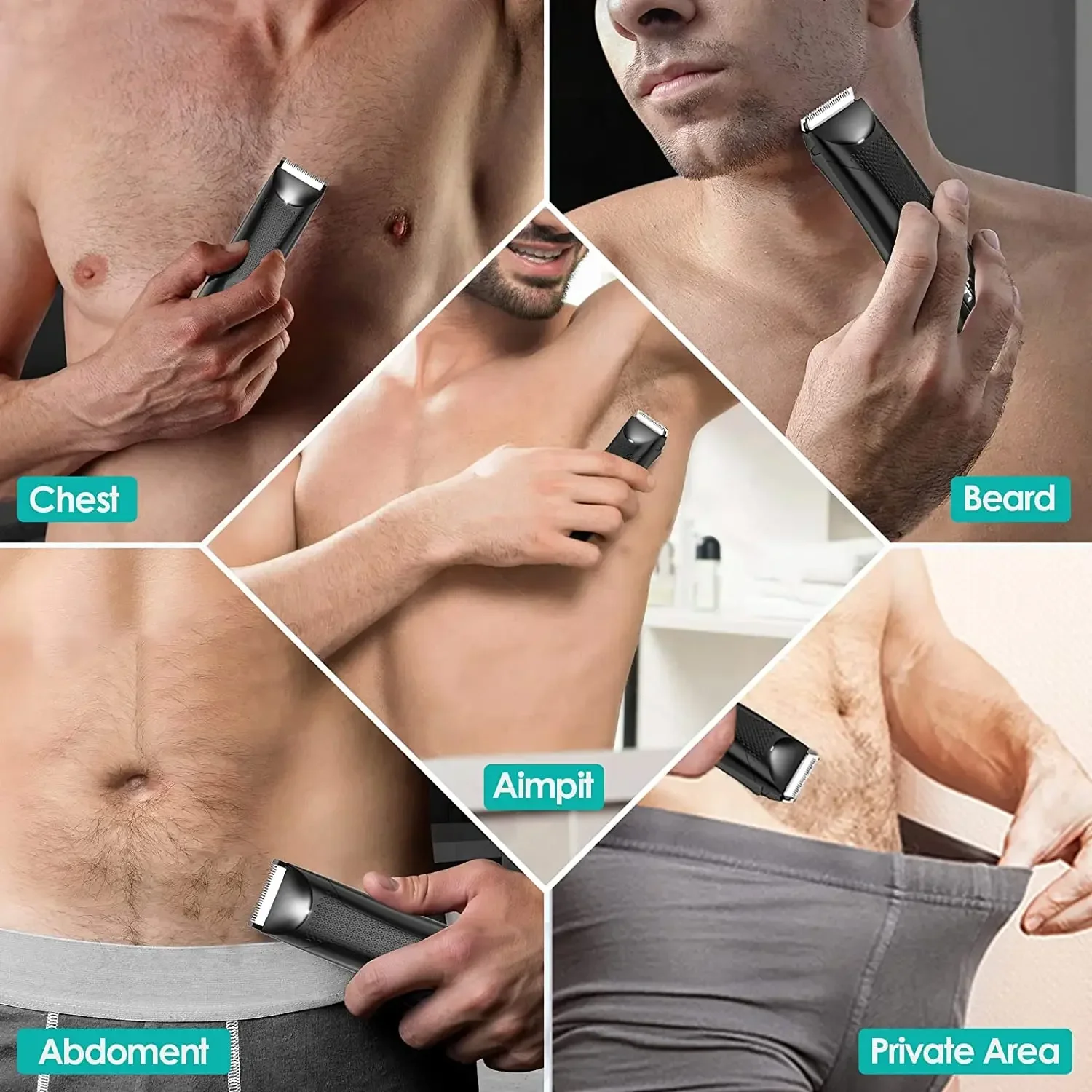 Hair Trimmer Kemei km-1848 Waterproof Body Hair Trimmer Hair removal Epilator Shaver Body Groomer Beard Grooming Kit Trimmers