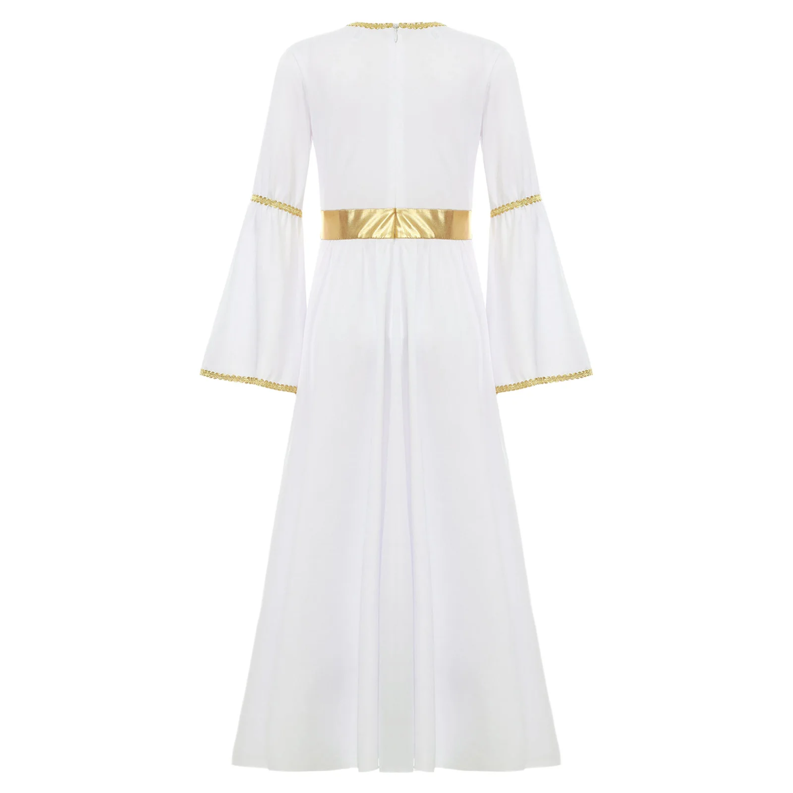 Girls Angel Cosplay Costume Angel Dress Long Sleeve Gold Trim Patchwork Gown  Dress for Halloween Cosplay Party Stage Performance - AliExpress 200000532