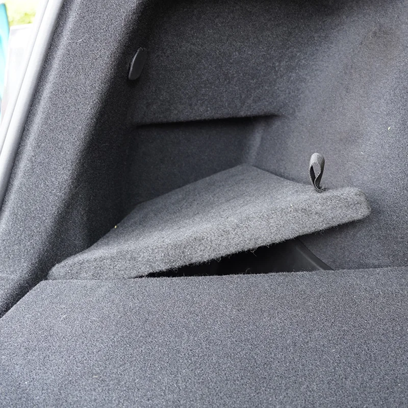 for Tesla Model Y Juniper 2025 Left Right Rear Trunk Side Storage Organizer Box Suede Cover TPE Waterproof Bin 2024 Accessories