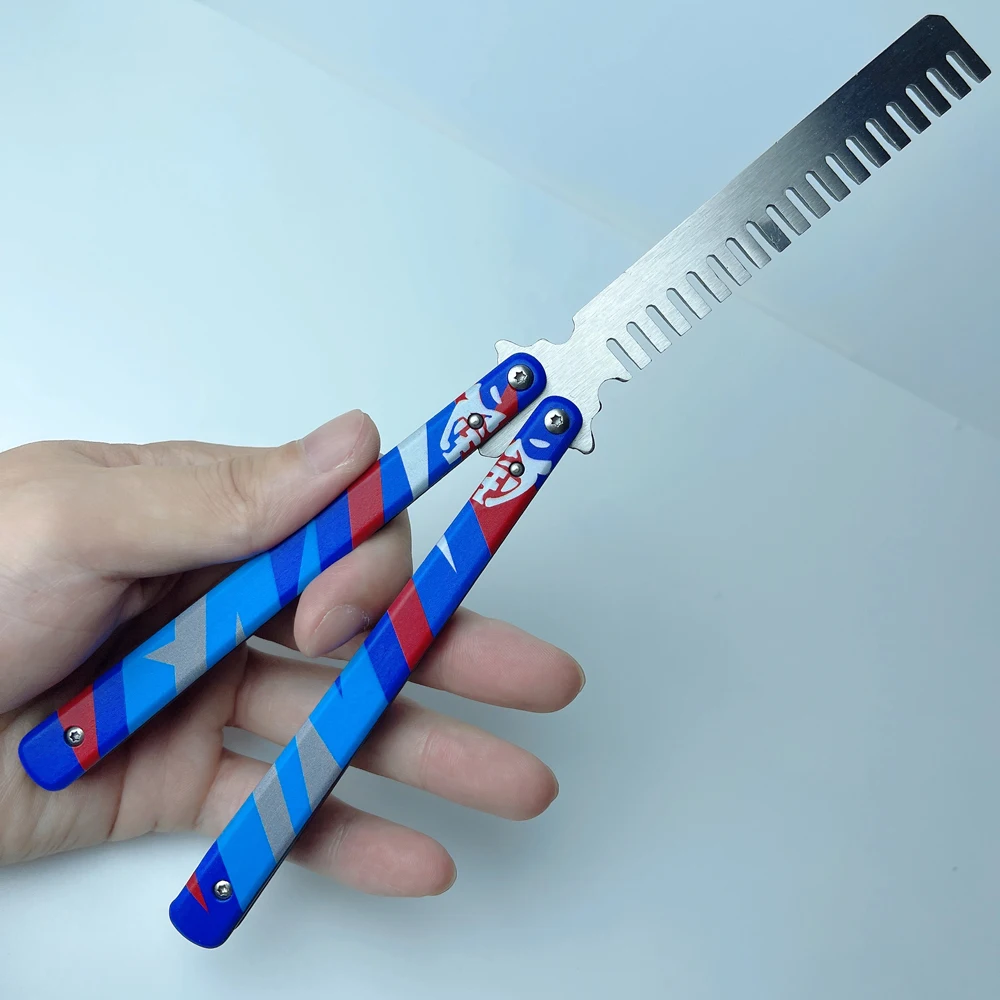 23 cm (9.05 inches) VALORANT Game Peripheral Weapon Toy YORU Butterfly Comb Knife Trainer Metal Model Non-Sharp Rust-Proof game weapon toy