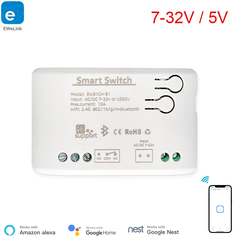Inteligente Atualizado Wifi sem Fio Interruptor Inteligente Inching Self-locking Relé Módulo Controle de Acesso Faça Você Mesmo Wifi Abridor da Porta da Garagem