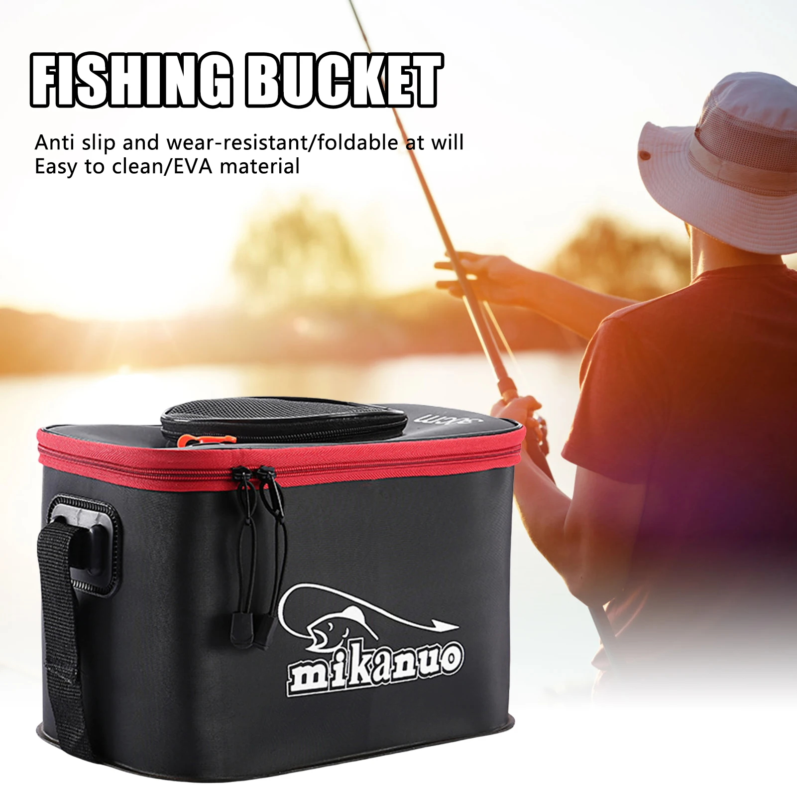 

Портативная сумка для рыбалки, складное ведро для рыбалки, коробка для живой рыбы, контейнер для воды для кемпинга, раковина, сумка для хранения рыболовных снастей