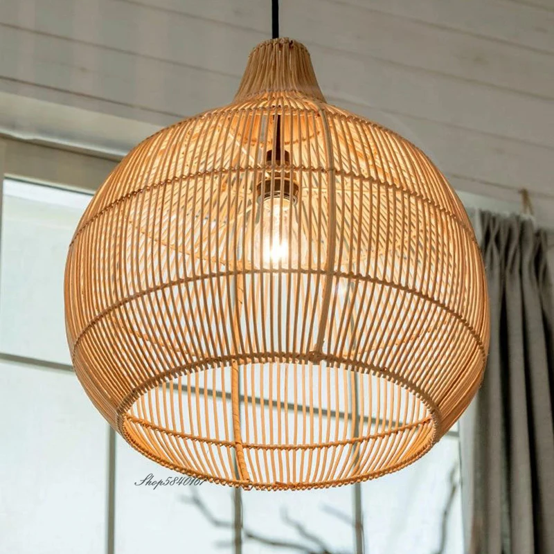 Vintage Rattan Pendant Lights Hand 