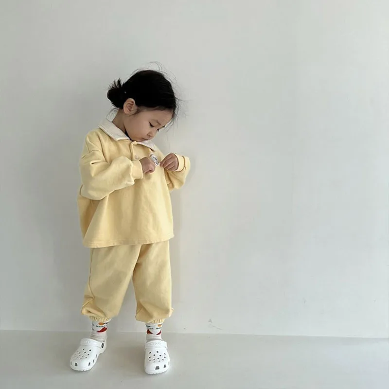 Kids Clothes Set 2pcs Toddler Baby Shirt Trousers Suit Cotton Girls Casual Outfits Boys Sportswear
