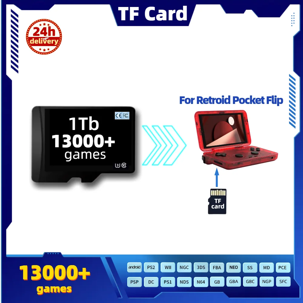 Tf Game Card Per Retroid Pocket Flip Rp 3 + Plus Plmemory Ps2 Psp Ps1 Ngc 3Ds Box Classic Retro Games Portatile Palmare 1T Odin 2