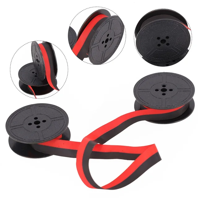 RUBAN MACHINE À ÉCRIRE Noir/Rouge – Bobine Standard – Compatible Anciens Modèles