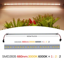 Full Spectrum LED Grow Light Bar for Indoor Plants and Flowers (1Red 2White 2Warm)