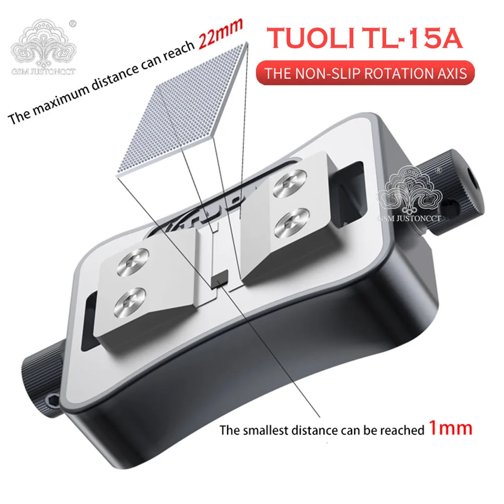 TL-15A 범용 CPU IC 접착제 고정 장치 제거 BGA IC1.5-20mm 크기 마더 보드 납땜 수리 홀더 클램프 iPhone 수리 도구