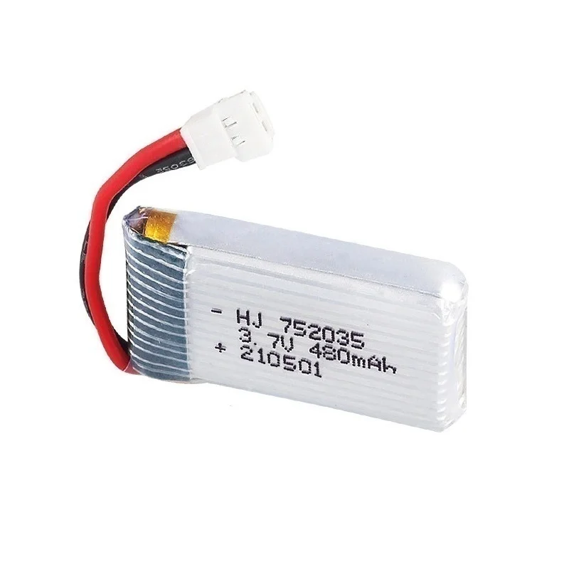 H31 Battery 3.7V 480mAh 752535 Lipo Battery And Charger For H107 H31 KY101 E33C E33 RC Drone Helicopter Spare Parts 3.7V Battery images - 6