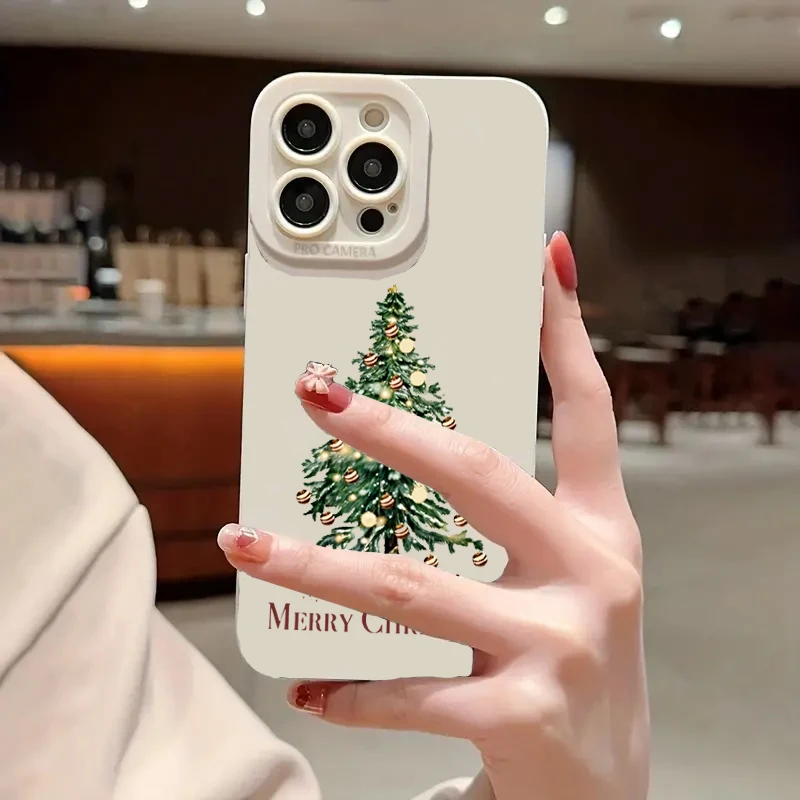 Festive Christmas Tree Graphic Phone Case - Soft Cover