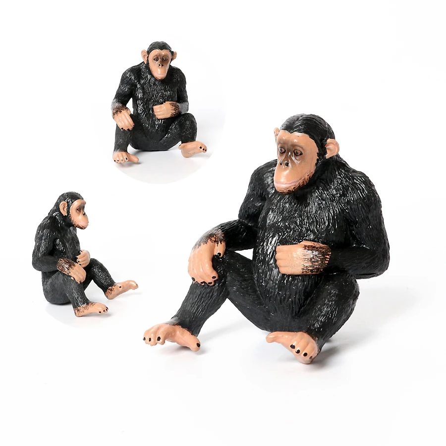 Jungle Wildlife Monkey Action Figurine Set