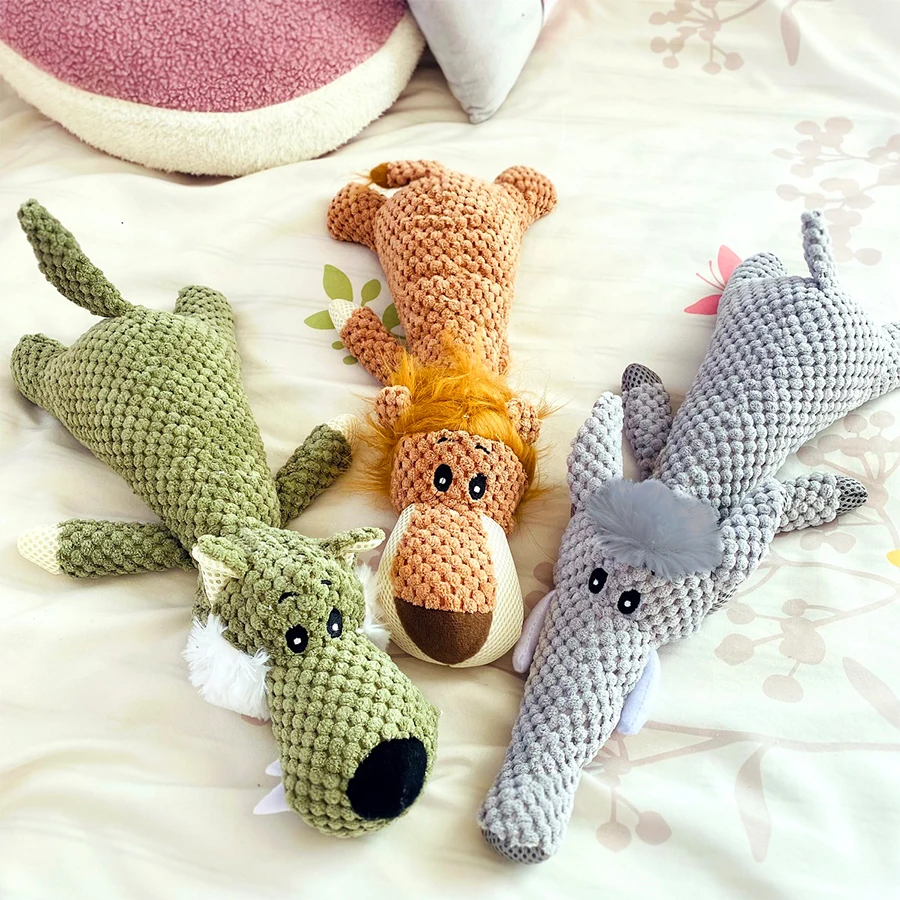Giocattolo Sonoro Per Cani A Forma Di Lumaca/Dinosauro – Peluche Con Tasca Per Dolcetti, Masticabile, Per Cuccioli Di Tutte Le Taglie
