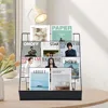 Book Signing Rack, Book Display Rack, Tabletop Magazine Display Racks, 4 Tiered Tabletop Cd Display,Comic Book Magazine Racks 2