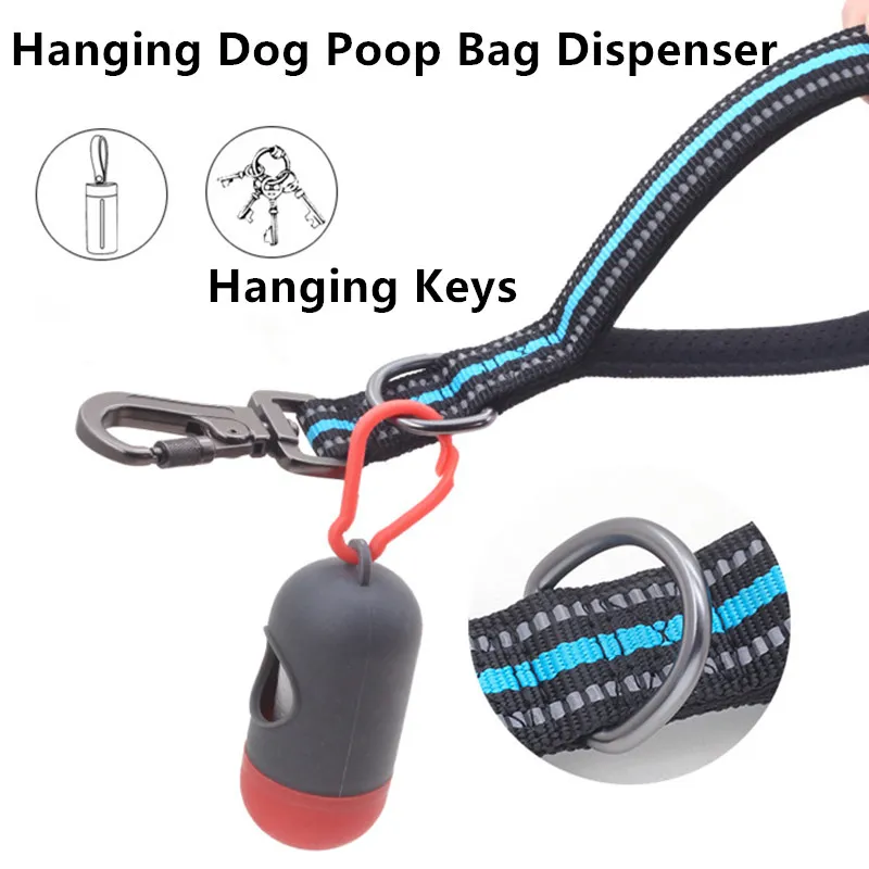 Kurze Reflektor-Hundeleine Mit O‑Ring – Extra Stark Für Große & Mittlere Hunde, 45 Cm, Schwarz
