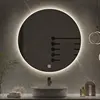 Espejo redondo de 60cm para baño, espejo Led inteligente ajustable de 3 colores con detección de cuerpo humano, Altavoz Bluetooth, decoración de Hotel