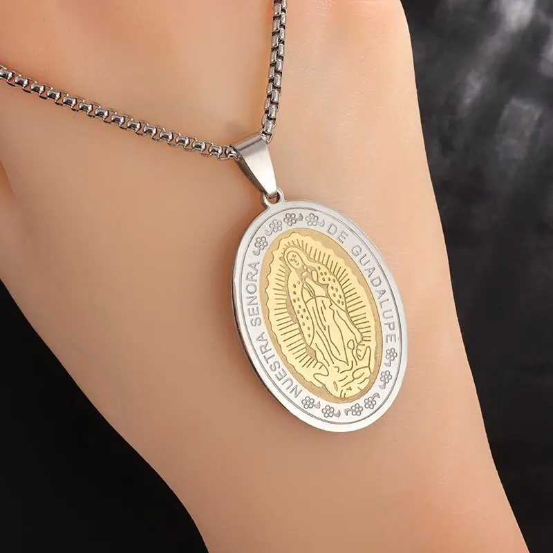Glow In The Dark Virgin Mary Necklace - Adjustable Resin Pendant, Religious Jewelry For Women, Perfect Godmother Gift - View #7