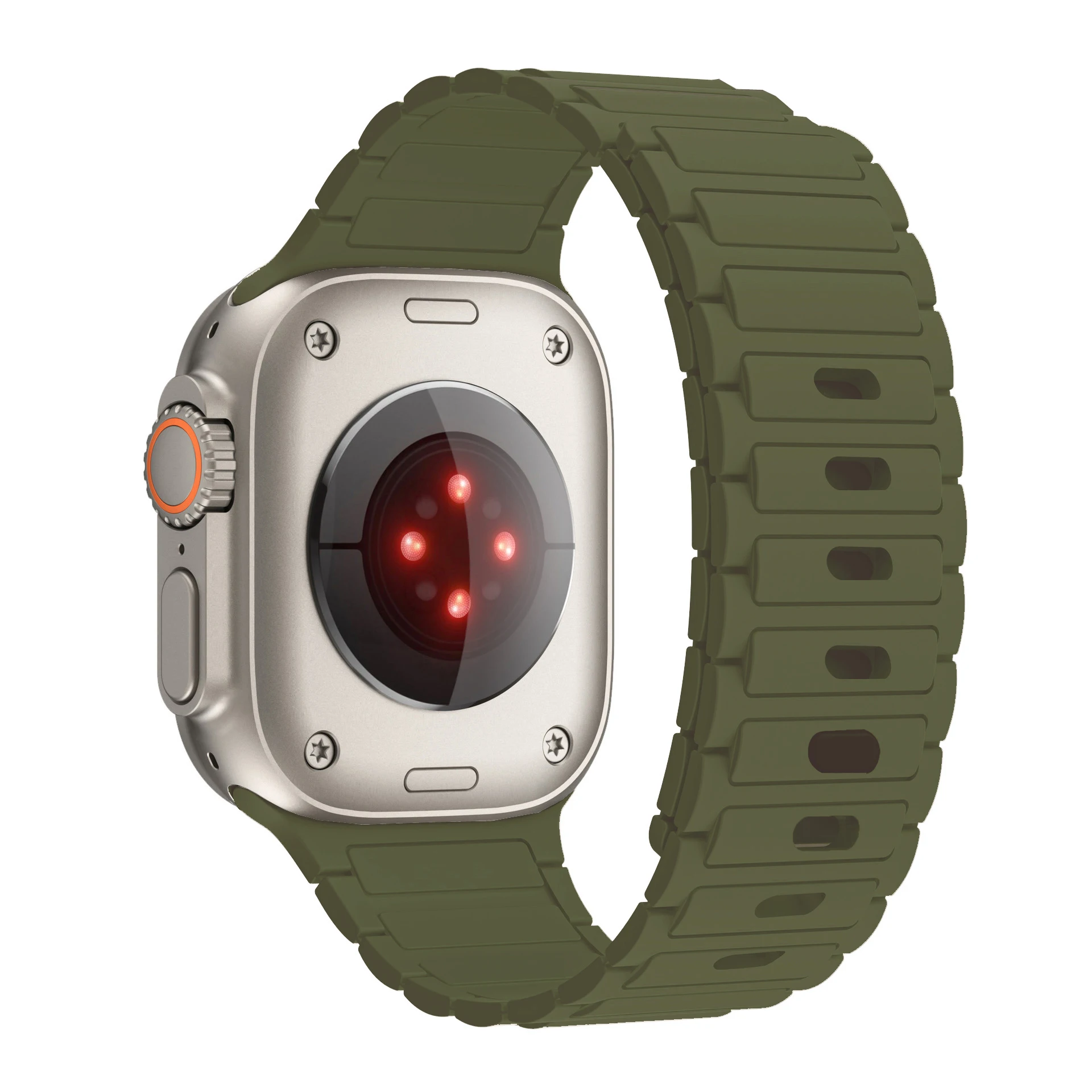 Stylish Magnetic Loop Silicone Watch Band Strap