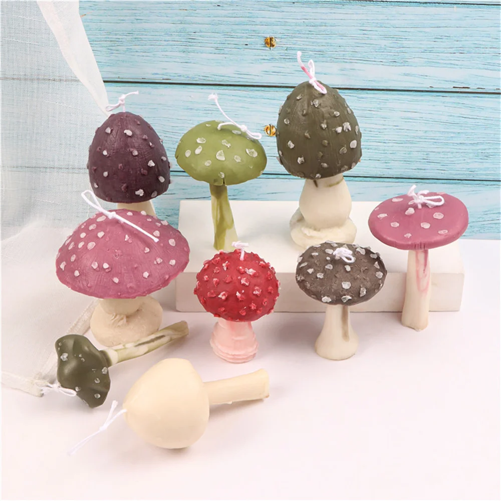 2 Pieces Mushroom Shaped Silicone Mold Mushroom Shape Vegetable Keychain  Silicone Mold