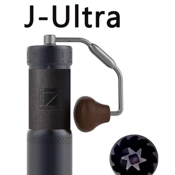 1Zpresso JUltra 수동 커피 연마기, 휴대용 밀, 스테인레스 스틸 버, 48mm