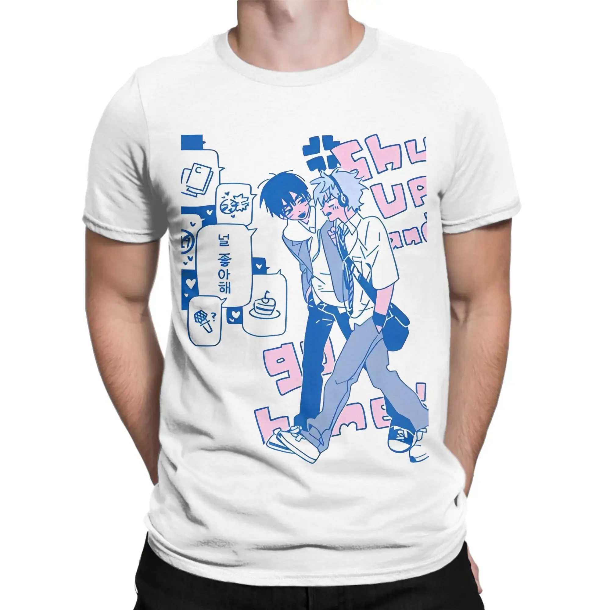 Men's Pure Cotton Vintage Crewneck T-Shirt - Short Sleeve Graphic Tee Gift Idea