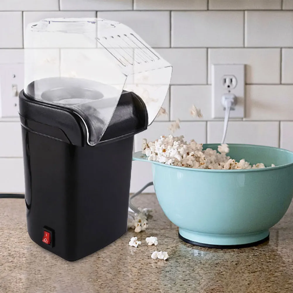 Hot Air Popcorn Popper 90% High Popping Rate Fully Automatic Popcorn Machine Portable Machine for Home Kitchen EU Plug